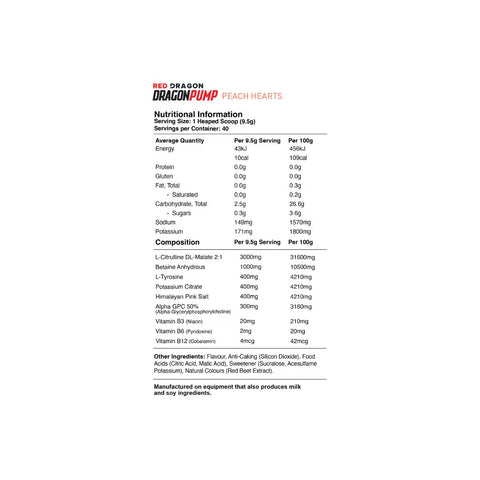 Dragon Pump NON STIM By Red Dragon Nutritionals