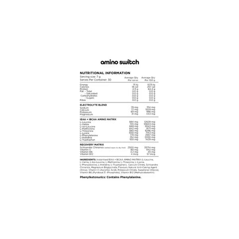 Amino Switch By Switch Nutrition