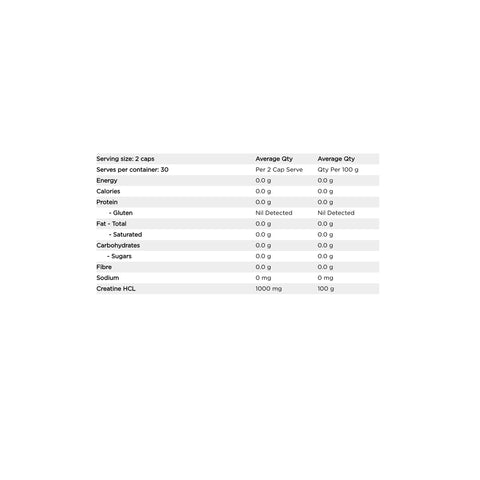 Creatine HCL Capsules By Switch Nutrition