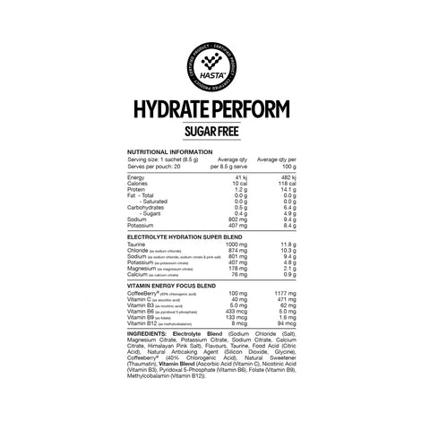 HYDRATE Perform Sugar Free By Switch Nutrition