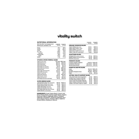 Vitality By Switch Nutrition