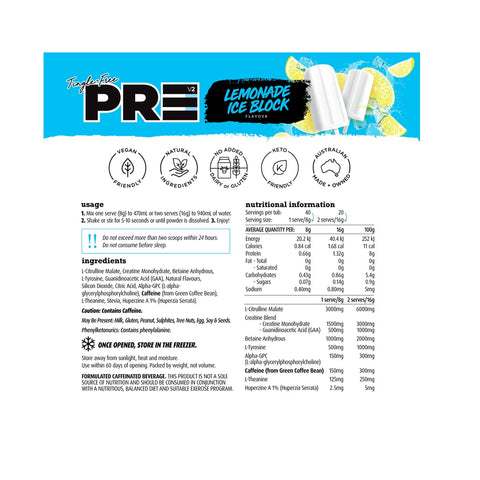 Tingle-Free PRE By White Wolf Nutrition