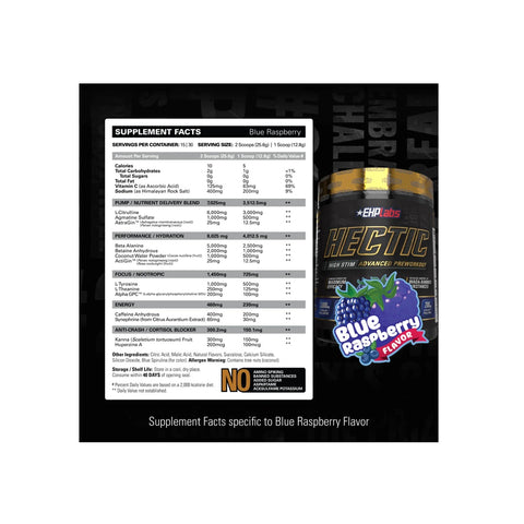 HECTIC High Stim Pre Workout By EHP Labs