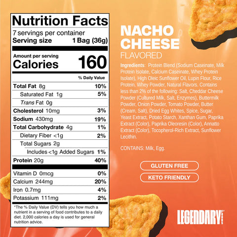 Popped Protein Chips By Legendary Foods