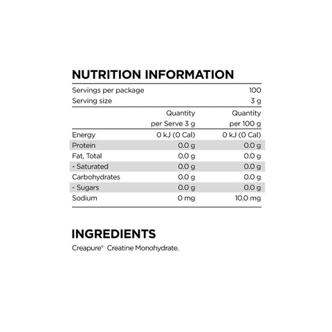 Creapure Creatine Monohydrate By PRANA ON