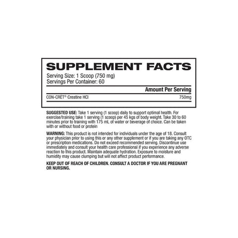 Con-cret Creatine HCL By Promera Sports