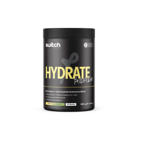 Hydrate Perform Electrolyte + Carbohydrate By Switch Nutrition