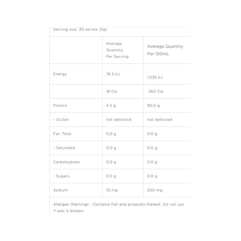Unflavoured X50 Pure Collagen - Marine Collagen Peptides